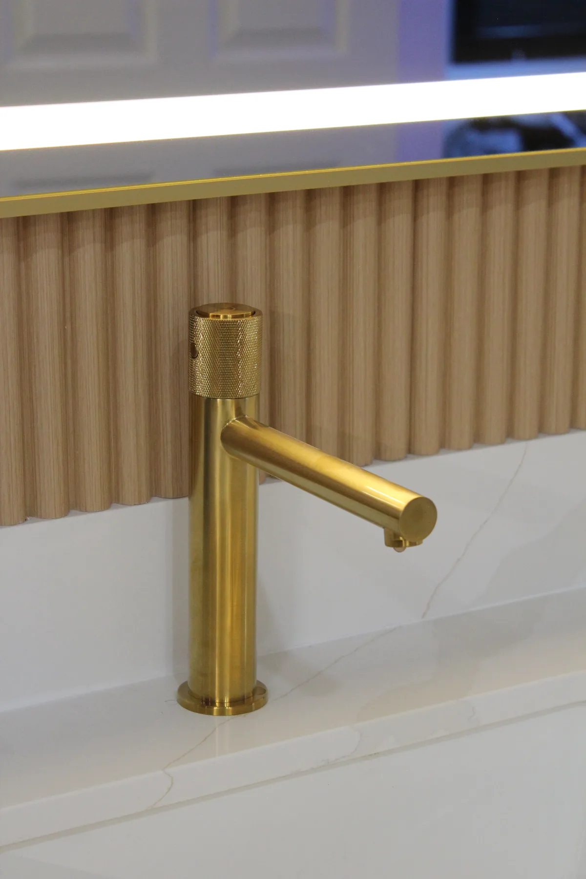 Black & Gold Primary Bathroom Renovation: finished detail 4